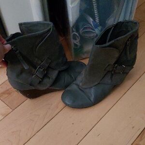 Gray Blowfish Ankle Boots